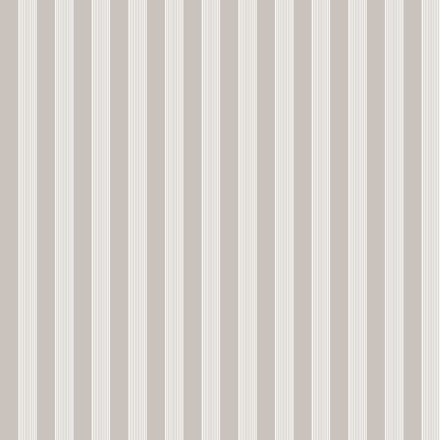 Graue Vliestapete mit weißen Streifen, 12383, Fiori Country, Parato