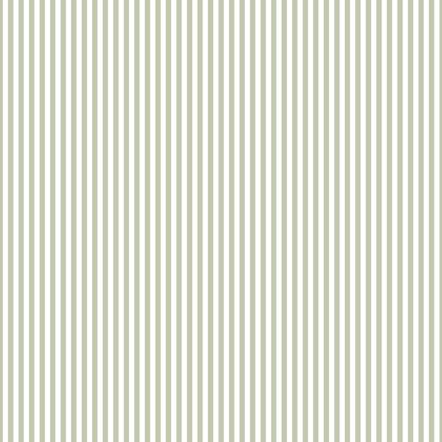 Grün-weiß gestreifte Tapete, 14865, Happy, Parato