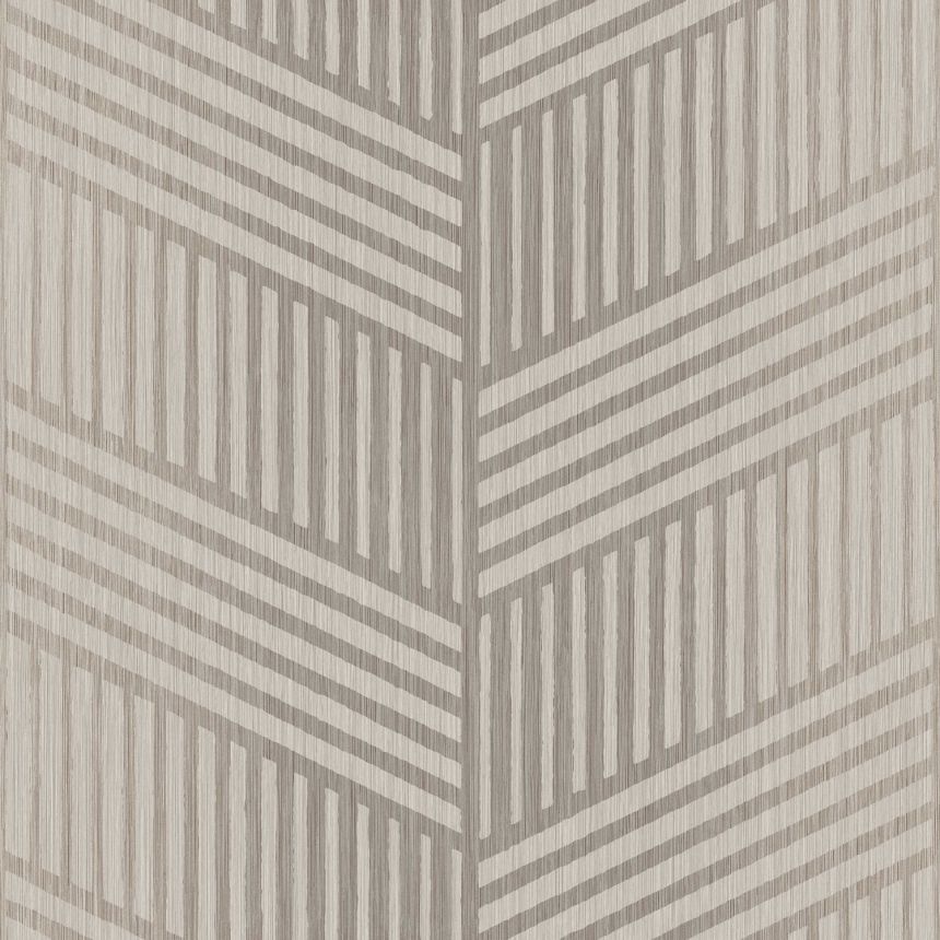 Grau-beige Vliestapete, geometrisches Muster, 24481, Textum, Cristiana Masi by Parato