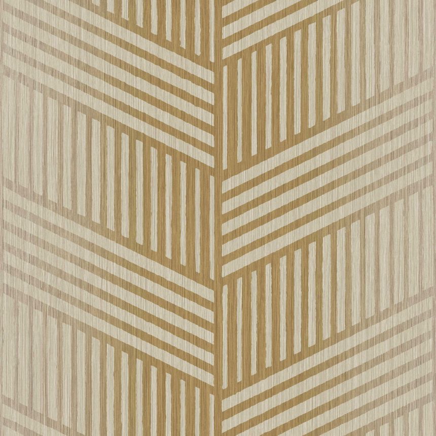 Goldbeige Vliestapete, geometrisches Muster, 24483, Textum, Cristiana Masi by Parato