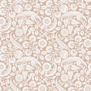 Beige florale Vliestapete, 139330, Vintage Flowers, Esta Home