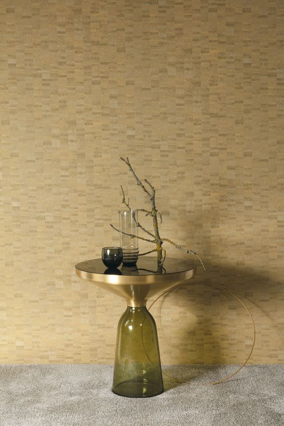 Braun-beige geometrische Tapete, SPI201, Spirit of Nature, Khroma by Masureel