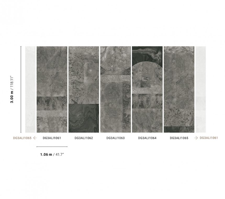 Fototapete, Grauer Marmor, DG3ALI1061, Wall Designs III, Khroma by Masureel