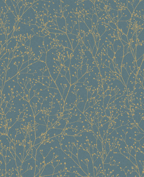 Blaugoldene Tapete, Blumen, 120384, Wiltshire Meadow, Clarissa Hulse
