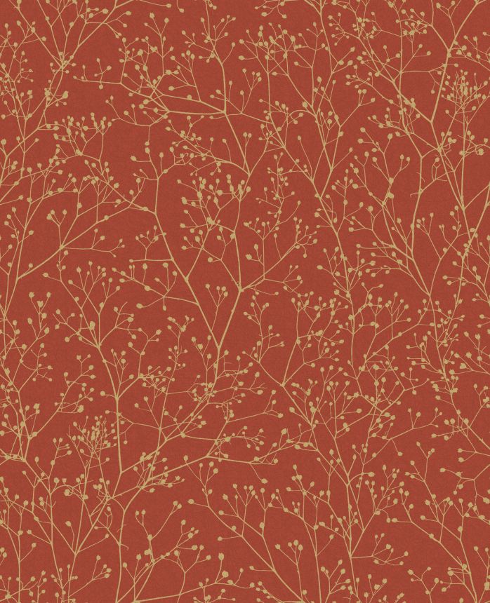 Rote und goldene Tapete, Blumen, 120401, Wiltshire Meadow, Clarissa Hulse