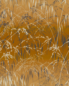 Ockerfarbene Tapete, Gräser, 120405, Wiltshire Meadow, Clarissa Hulse