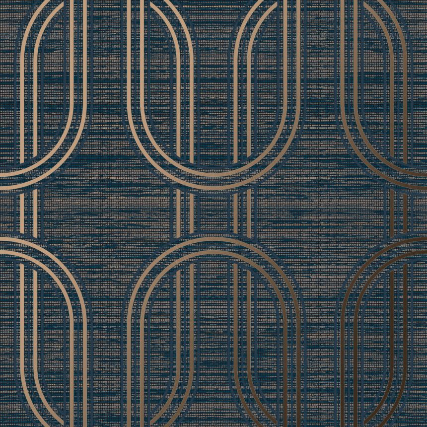 Blaue Luxustapete mit geometrischen Mustern, 120858, Indulgence, Graham Brown Boutique