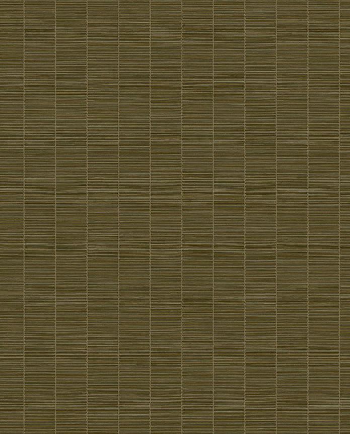 Braungrüne Tapete, Bambusimitat, 333432, Emerald, Eijffinger