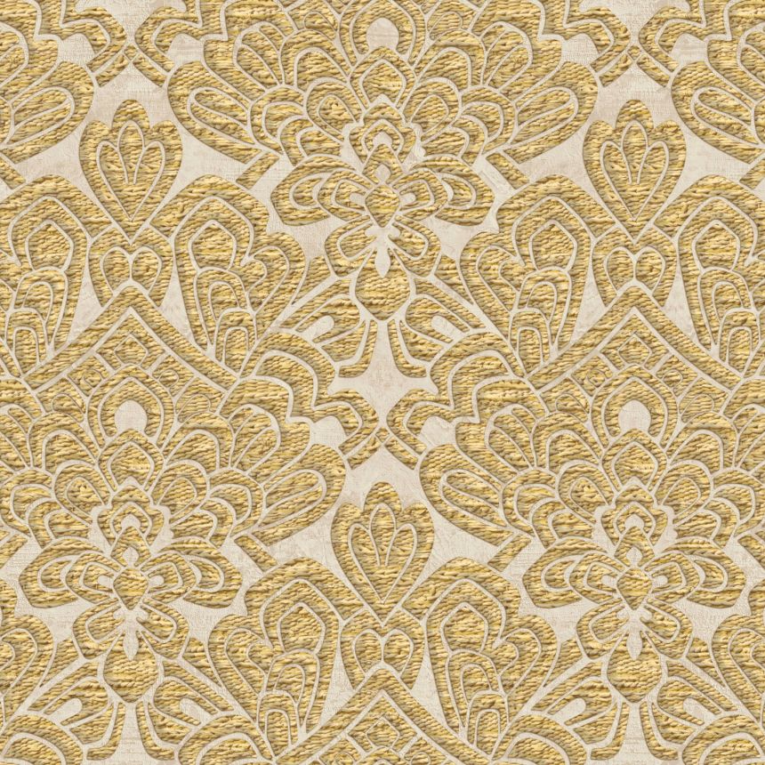 Luxuriöse goldbeige Barocktapete, Z18931, Trussardi 7, Zambaiti Parati