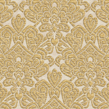 Luxuriöse goldbeige Barocktapete, Z18931, Trussardi 7, Zambaiti Parati