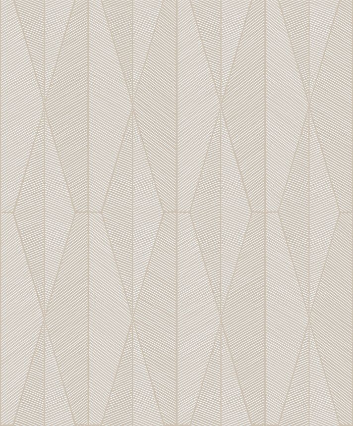 Grau-beige Tapete mit geometrischem Muster, YSA302, Mysa, Khroma by Masuree