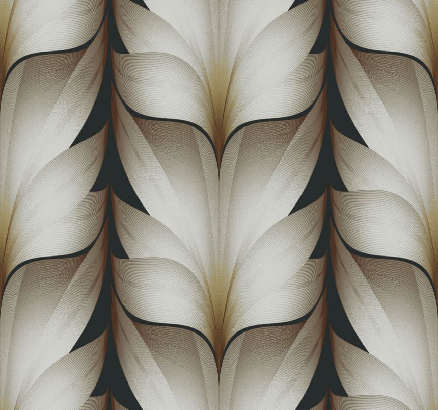 Braun-schwarze geometrische Vliestapete, EV3954, Candice Olson Casual Elegance, York