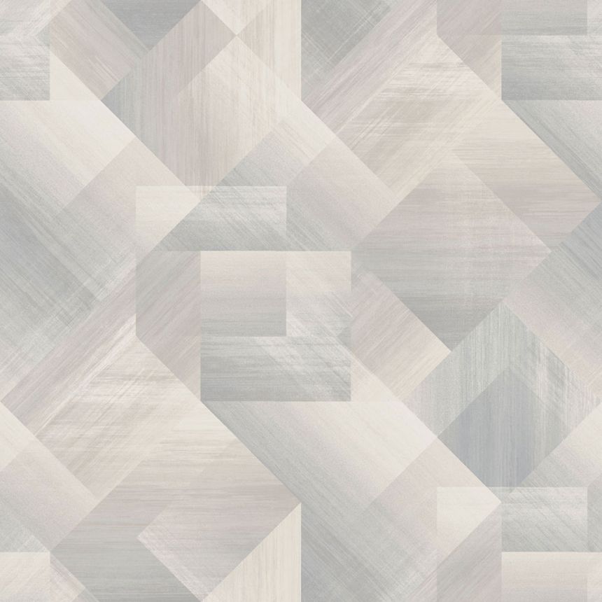 Grau-beige Tapete mit geometrischen Mustern, UR3223, Universe 4, Grandeco