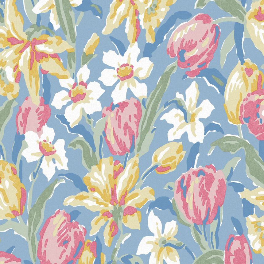 Blaue florale Vliestapete, 119847, Laura Ashley 3