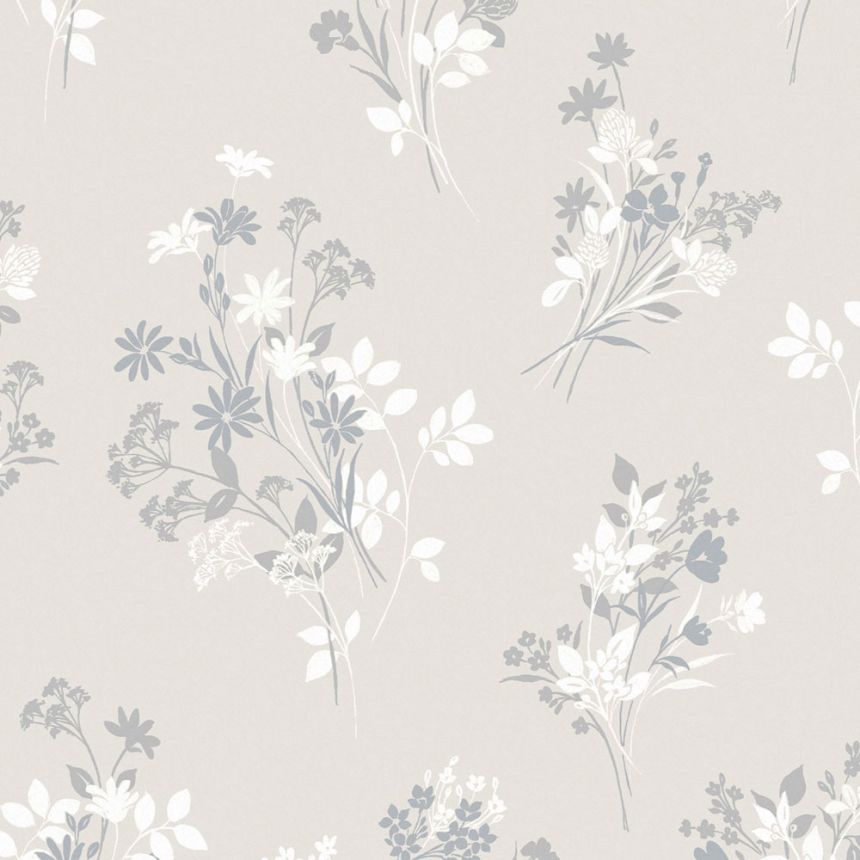 Graue florale Vliestapete, 119856, Laura Ashley 3