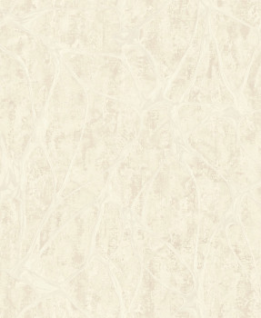 Cremefarbene Luxustapete mit markantem Metallic-Muster, 56806, Aurum II, Limonta