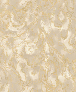Metallisch beigefarbene Luxustapete mit rauer Textur, 57302, Aurum II, Limonta