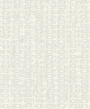 Weiße Luxustapete mit geometrischen Mustern, 58711, Aurum II, Limonta