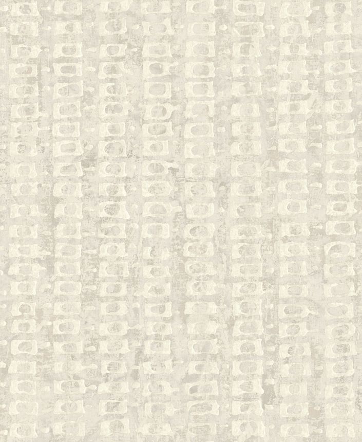 Silberbeige Luxustapete mit geometrischen Mustern, 58717, Aurum II, Limonta