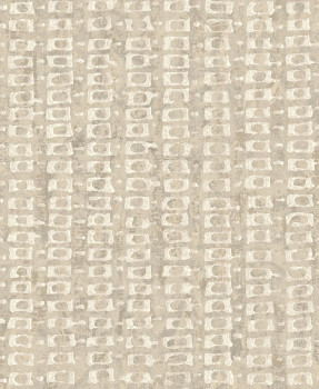 Beige-graue Luxustapete mit geometrischen Mustern, 58723, Aurum II, Limonta