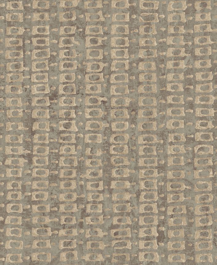 Graubraune Luxustapete mit geometrischen Mustern 58724 Aurum II Limonta