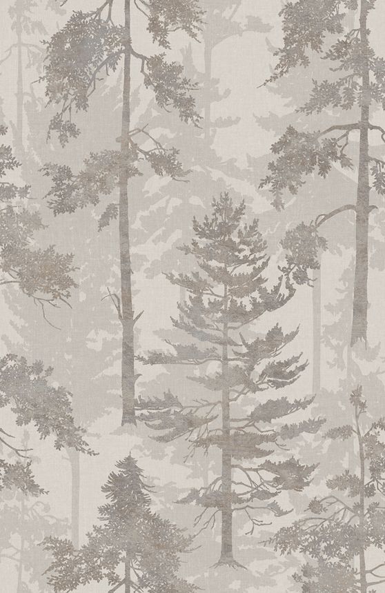 Graubraune Vliestapete, Wald, Bäume, 121421, New Eden, Graham&Brown Premium