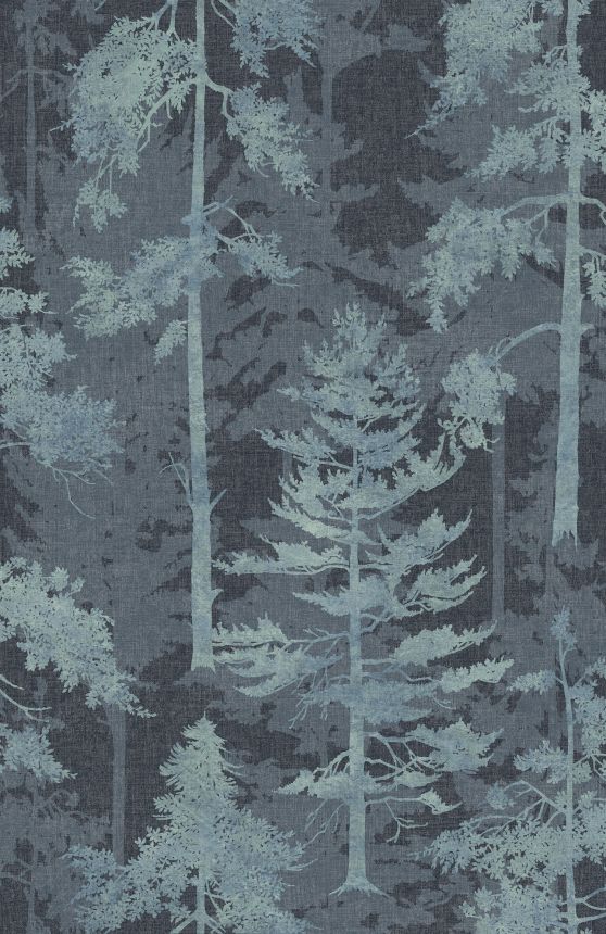 Blaue Vliestapete, Wald, Bäume, 121426, New Eden, Graham&Brown Premium
