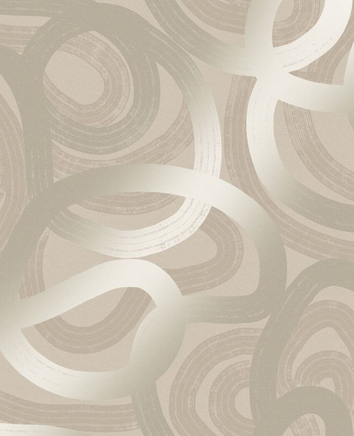 Beigefarbene Vliestapete mit geometrischen Mustern, 121459, New Eden, Graham&Brown Premium