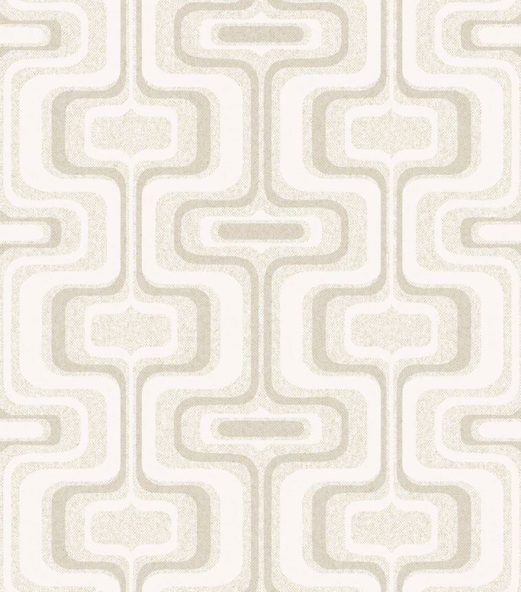 Beige geometrische Vlies-Retro-Tapete, Z77525, Savana, Zambaiti Parati