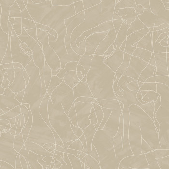 Grafická vliesová tapeta, postavy, grau-beige, SO27044, Soleado, Decoprint