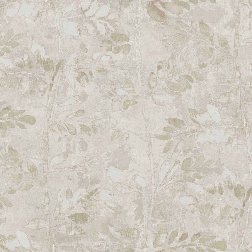 Beige Vliestapete, Zweige, Blätter, 43800, Terra, Cristiana Masi by Parato