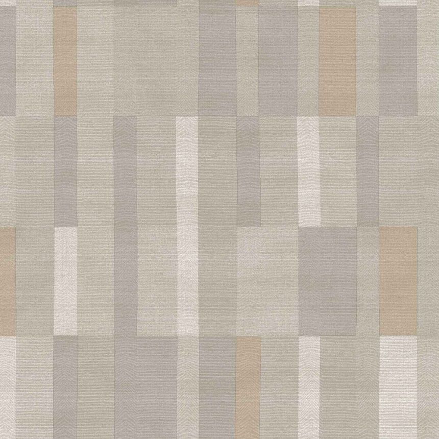 Grau-beige geometrische Vliestapete, 43832, Terra, Cristiana Masi by Parato