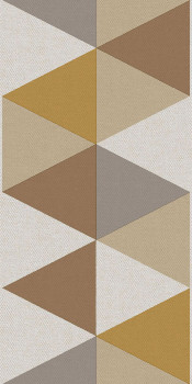 Geometrische Vliestapetenbordüre, grau-beige, B39093, Arché, Cristiana Masi by Parato