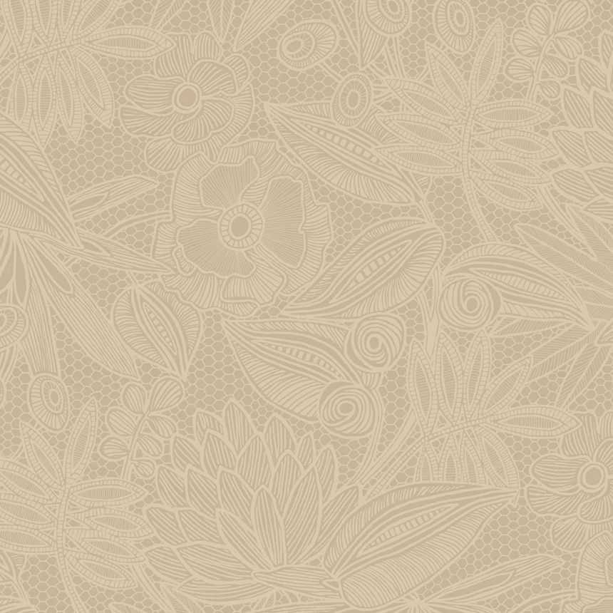 Beige Vliestapete mit Blumenmuster, 340112, Gilded, Eijffinger