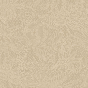 Beige Vliestapete mit Blumenmuster, 340112, Gilded, Eijffinger