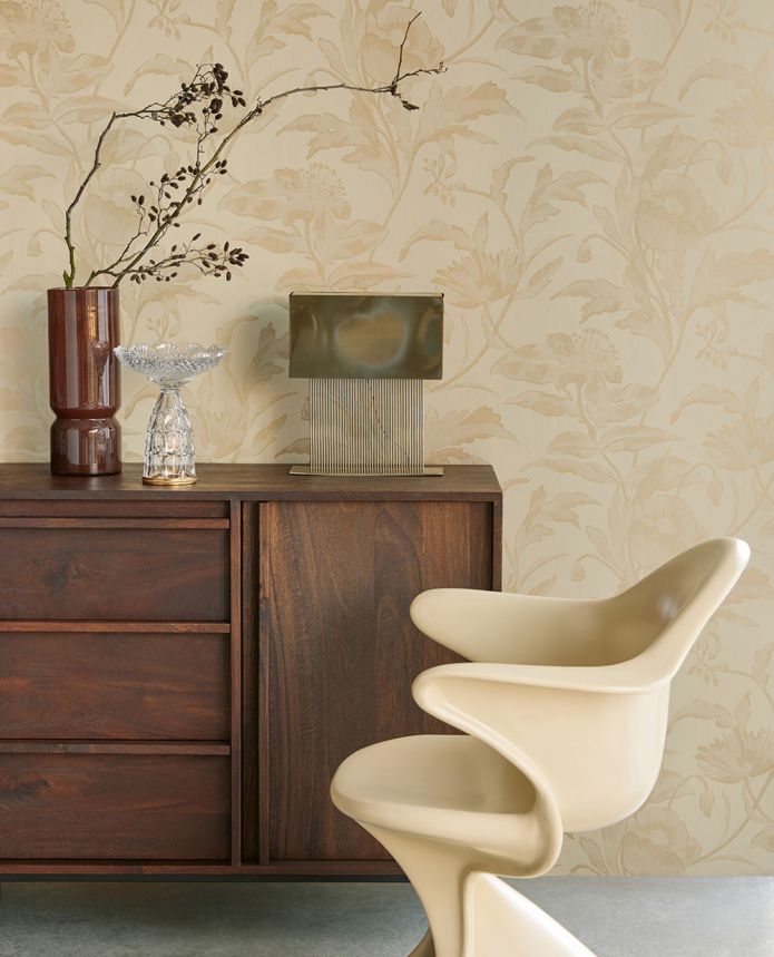 Beige-goldene florale Vliestapete, 340132, Gilded, Eijffinger