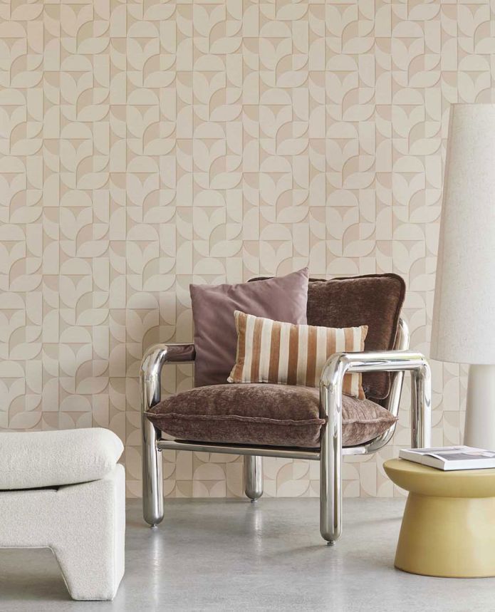 Beige geometrische Retro-Tapete, 333610, Revive, Eijffinger