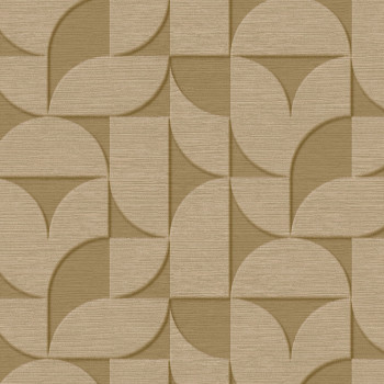 Grün-beige geometrische Retro-Tapete, 333612, Revive, Eijffinger