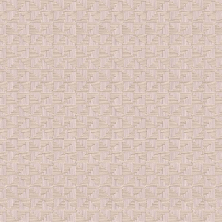 Grau-beige geometrische Retro-Tapete, 333650, Revive, Eijffinger