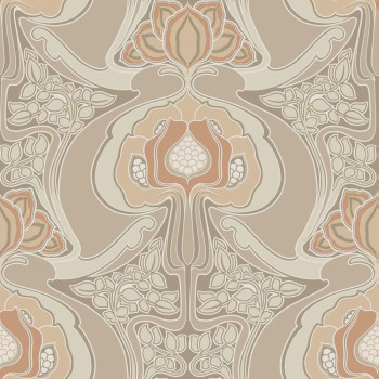 Florale Vliestapete, beige, 139569, Bloom, Esta Home