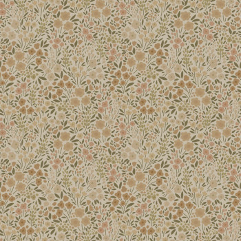 Florale Vliestapete, beige, 139701, Bloom, Esta Home