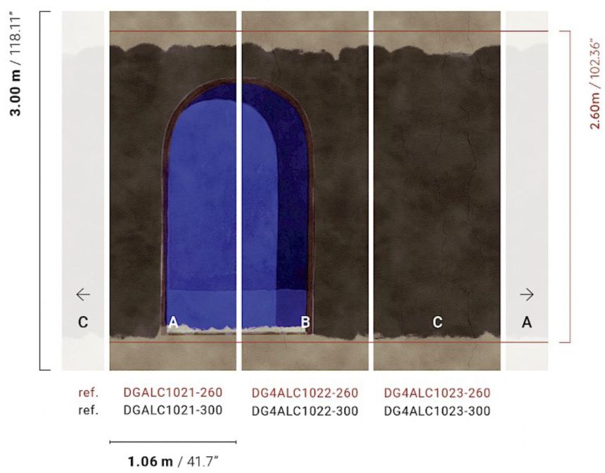 3D Fototapete, Arkade, blau, DGALC1021-260, Terra, Masureel