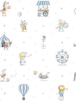 Kindertapete mit Tieren, 971-2, Mika,  ICH Wallcoverings