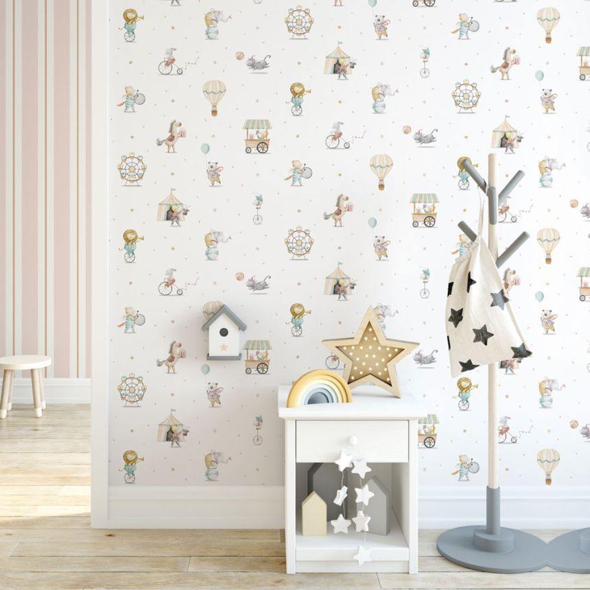 Kindertapete mit Tieren, 971-3, Mika,  ICH Wallcoverings