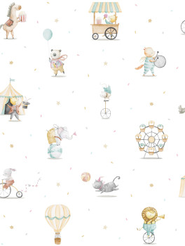 Kindertapete mit Tieren, 971-3, Mika,  ICH Wallcoverings