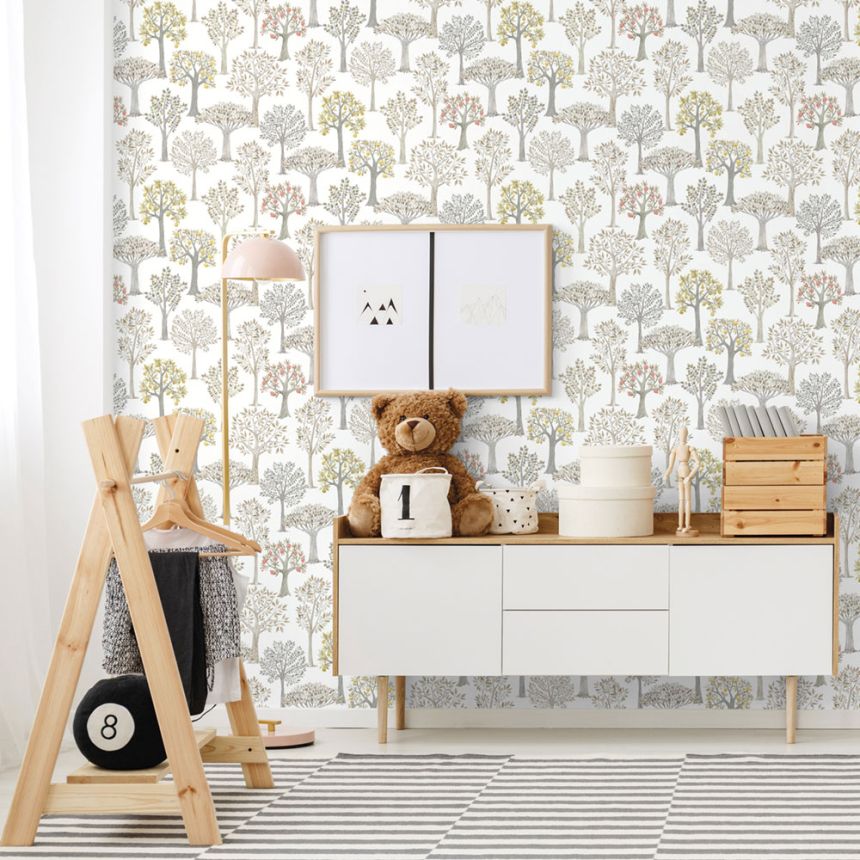 Kindertapete mit Bäumen, 975-1, Mika,  ICH Wallcoverings