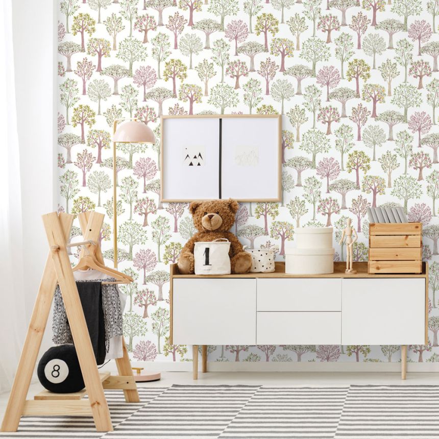 Kindertapete mit Bäumen, 975-3, Mika,  ICH Wallcoverings