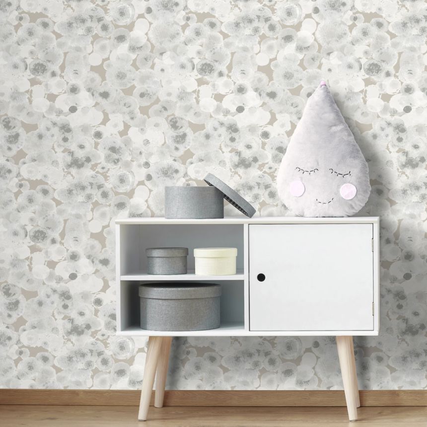 Beige Kindertapete, Blasen, M1054-4, Mika,  ICH Wallcoverings