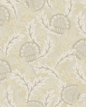 Vliestapete, creme-gold, Blumen, 340210, Solange, Eijffinger