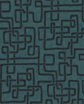 Vliestapete, blau,  Stoffimitat, 340232, Solange, Eijffinger